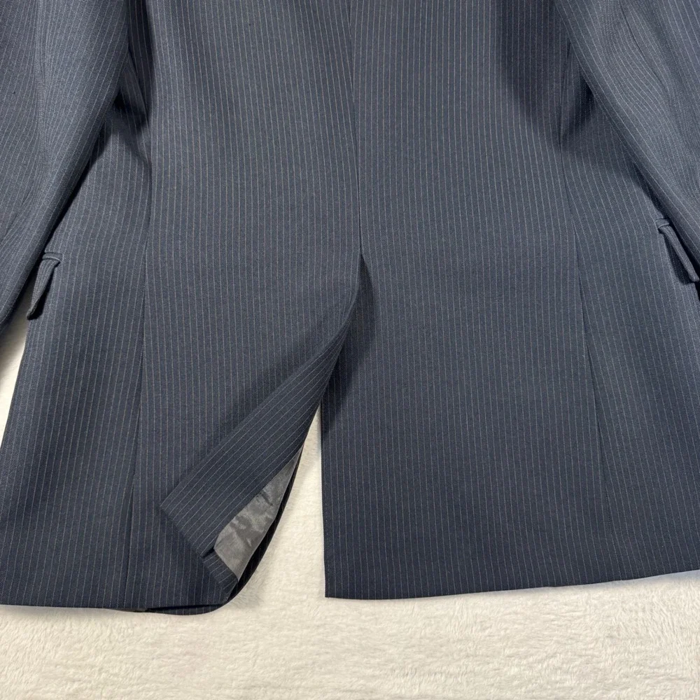 Levi's Action Suits Blazer Mens 40‎ Navy Blue Excellent Pinstripe Two-Button
